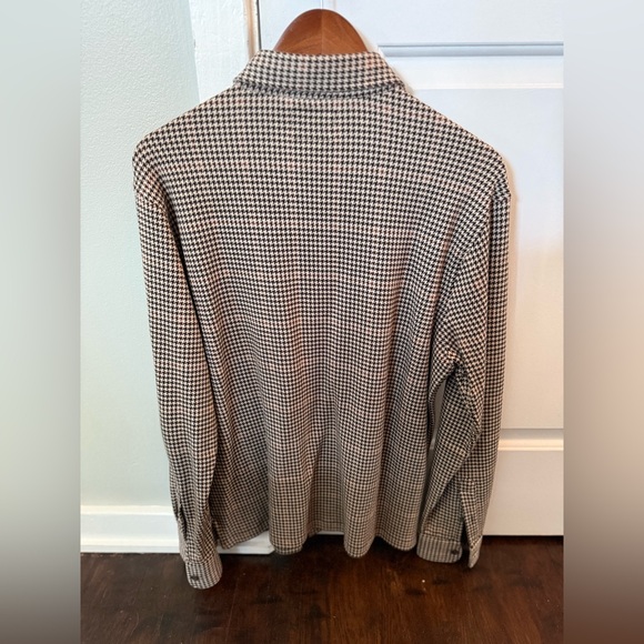 Todd Snyder Mini Houndstooth Check Cotton Dress Shirt - Picture 2 of 2